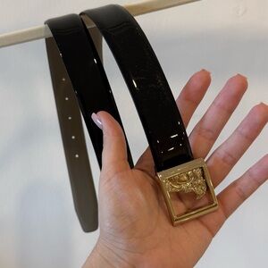 Versace Belt - Black Patent Leather